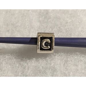 Authentic PANDORA Sterling Silver Charm ALPHABET LETTER "C" #790323C